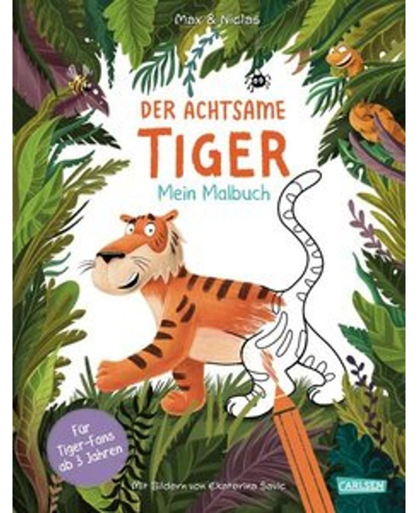 Der achtsame Tiger: Mein Malbuch