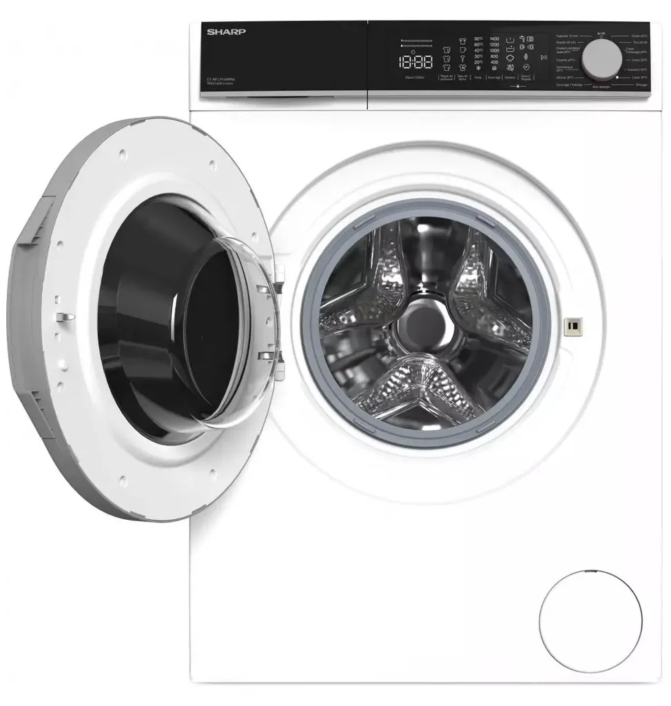 Machine à Laver Frontale Sharp 9kg 1400 tours - Soin du Linge Vapeur