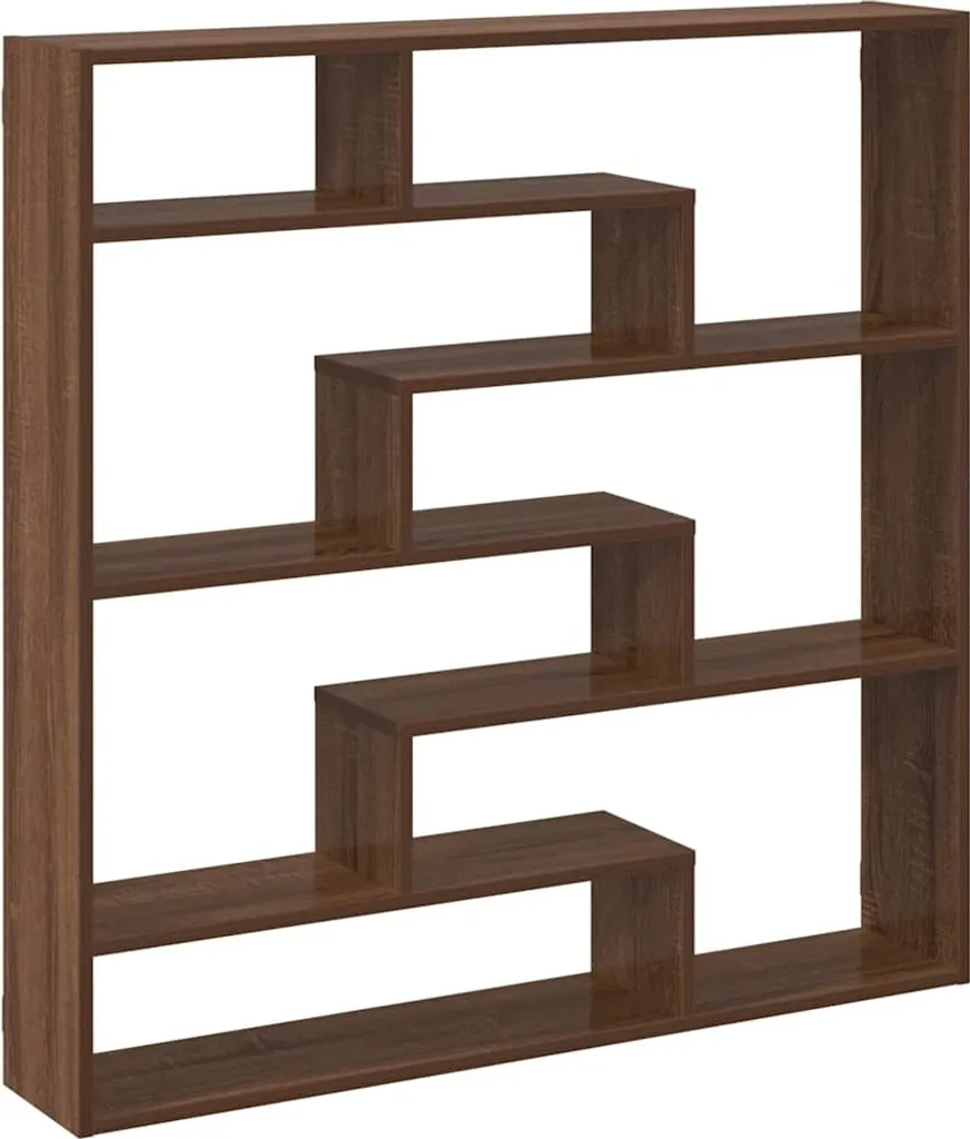 Libreria a Cubo 7 Vani Legno Rovere Marrone vidaXL - Design Salvaspazio