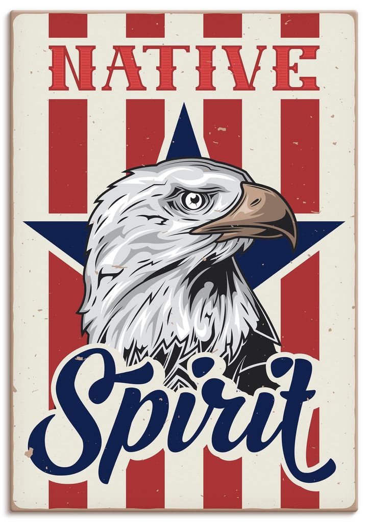 ARTland Leinwandbild Adler Plakat Größe: 50x70 cm