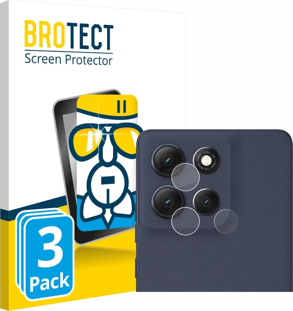 3x BROTECT Schutzglas für Motorola Moto G86 (NUR Kameraschutz) Schutzfolie Panzer Folie Glas Display Schutz klar