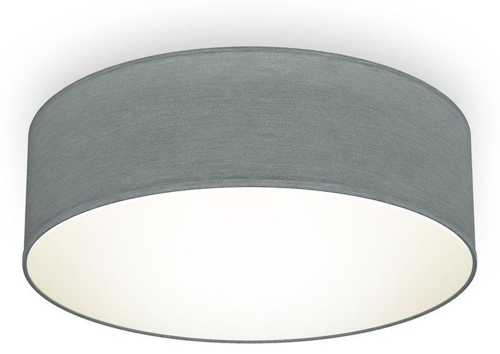 Lampa sufitowa tkanina szary tekstylny abażur lampa Zdjęcie produktu 