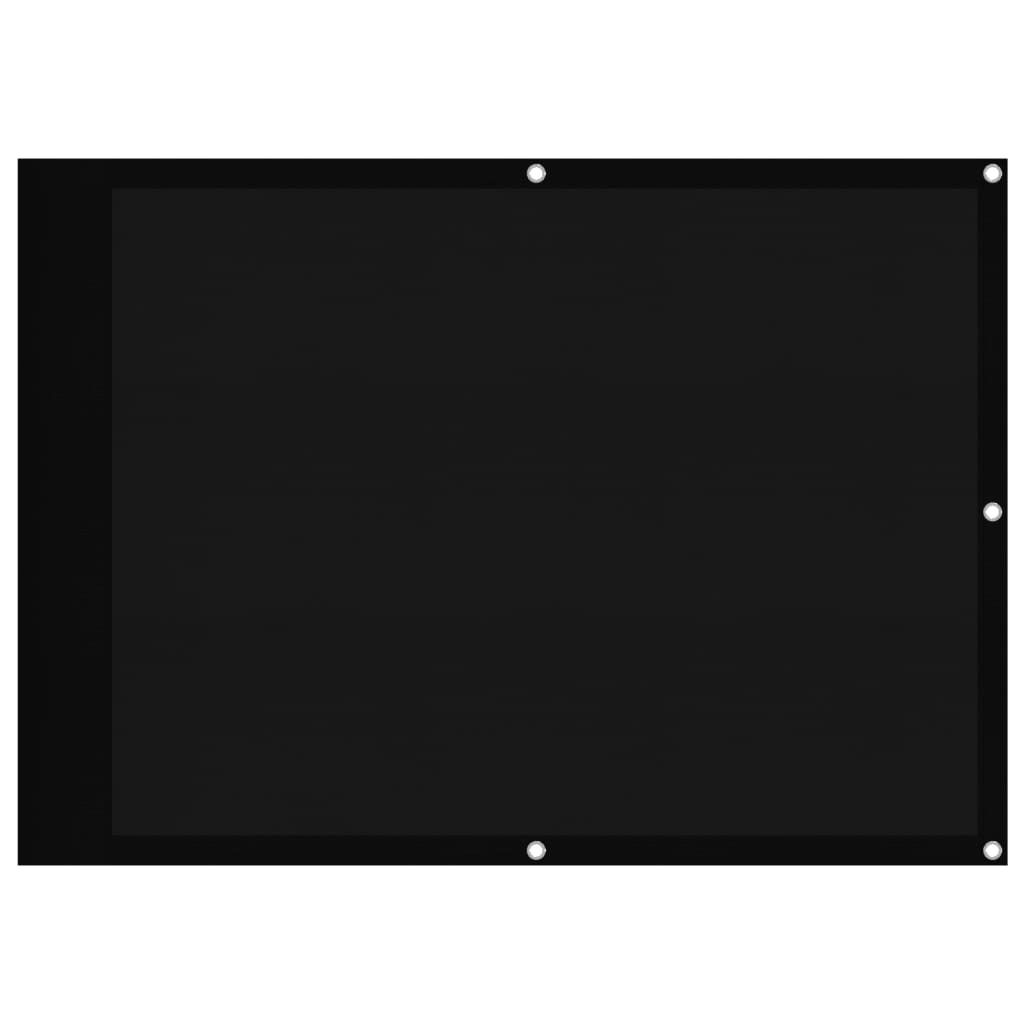vidaXL Balkon-Sichtschutz Schwarz 75x800 cm 100 % Polyester-Oxford
