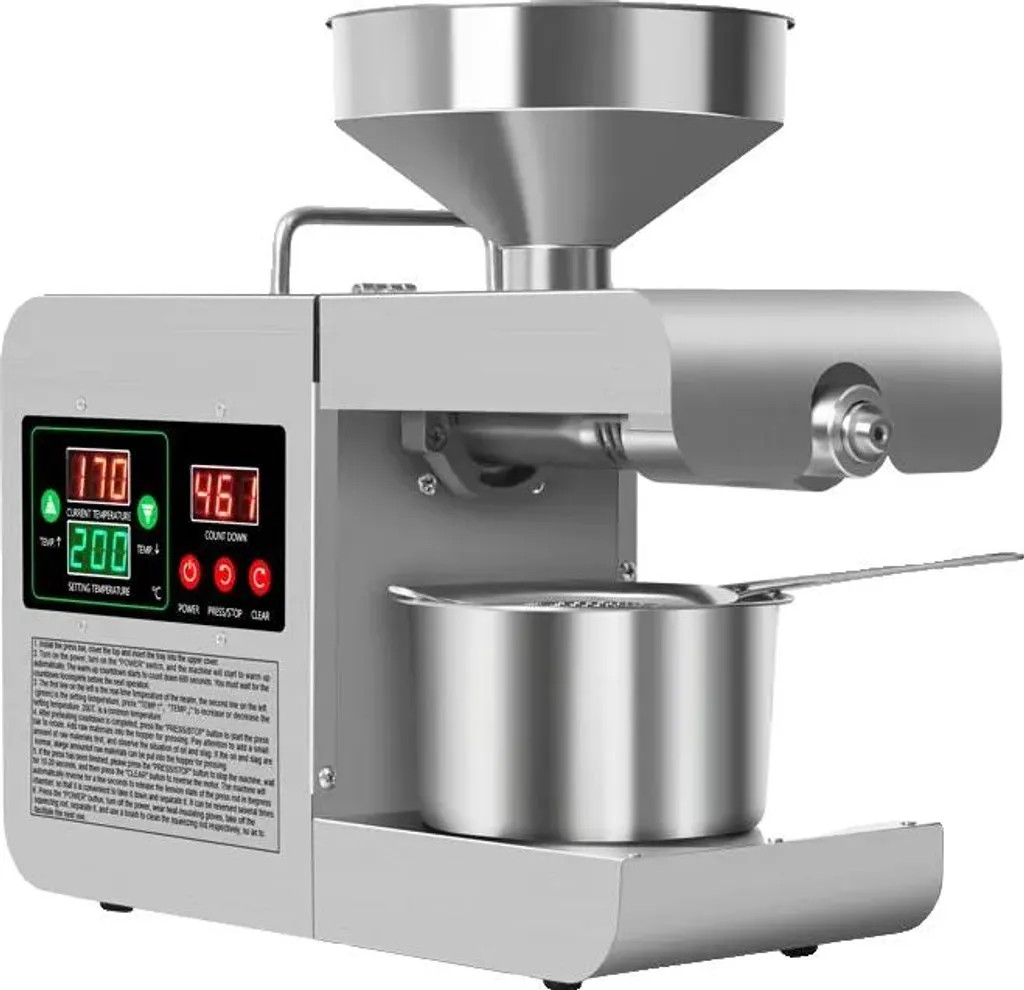 Presse à huile X8S : Fini les huiles industrielles, inox, intelligente