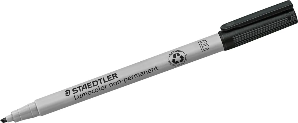 Soluzione Marcatura Temporanea: 10 Penne Staedtler 312-9 B Nero OHP