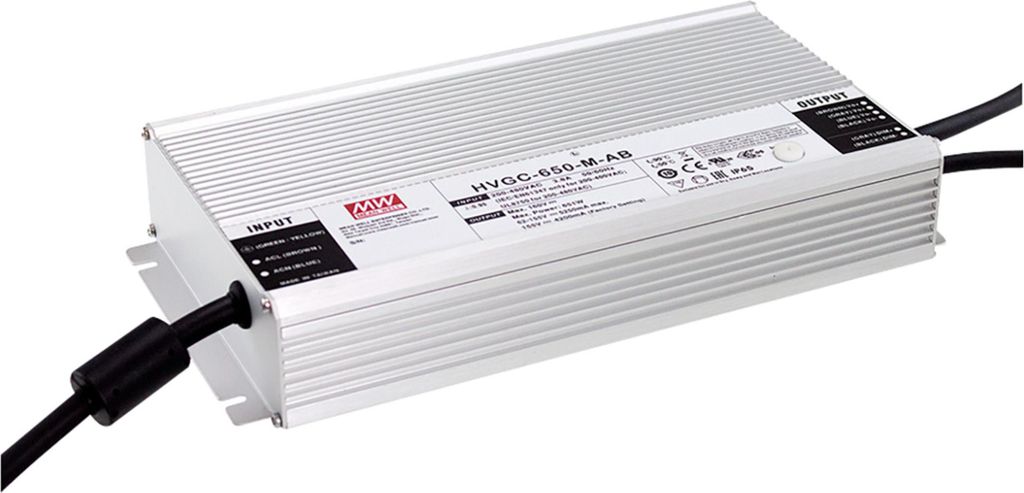 MEANWELL HVGC-650-H-AB, AC-DC LED-Installationsnetzteil, Metallgehäuse, SPS IP67 649,6W 116V 5600mA CP