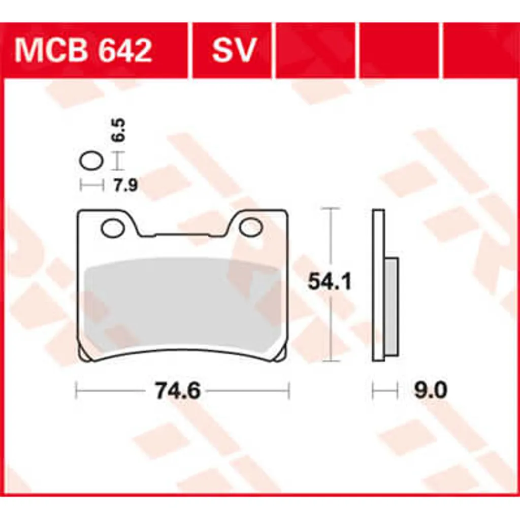 Plaquettes de frein TRW MCB642SV anti-fading et usure pour moto avant