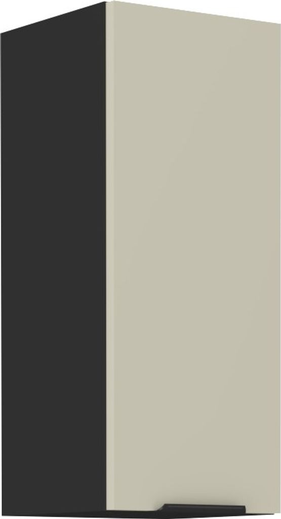 Küchenhängeschrank AGAFIJA – Breite 30 cm, Cashmere / Schwarz