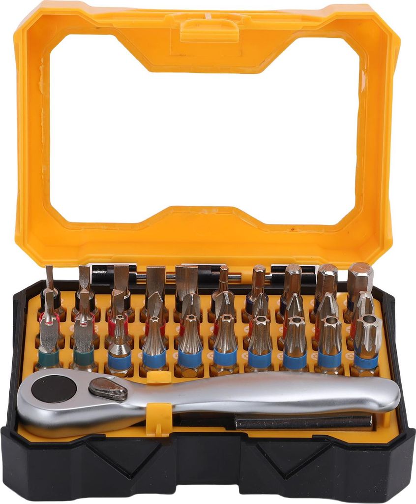32-teiliges Ratschenschraubendreher-Set, multifunktional, Mini, 72 Zähne, mit 1/4-Zoll-Sechskantschaft, Möbelmontage, Elektroreparatur, Fahrradwe...