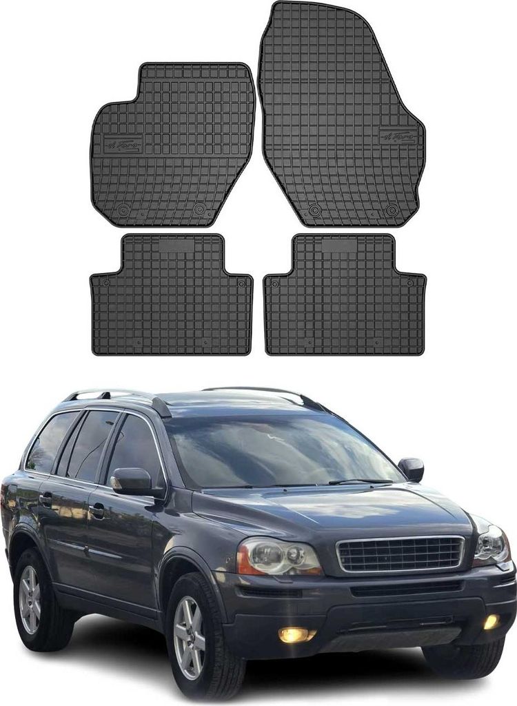 OMAC Gummi Fußmatten für Volvo XC90 2002-2015 Automatten Gummi Schwarz 4tlg