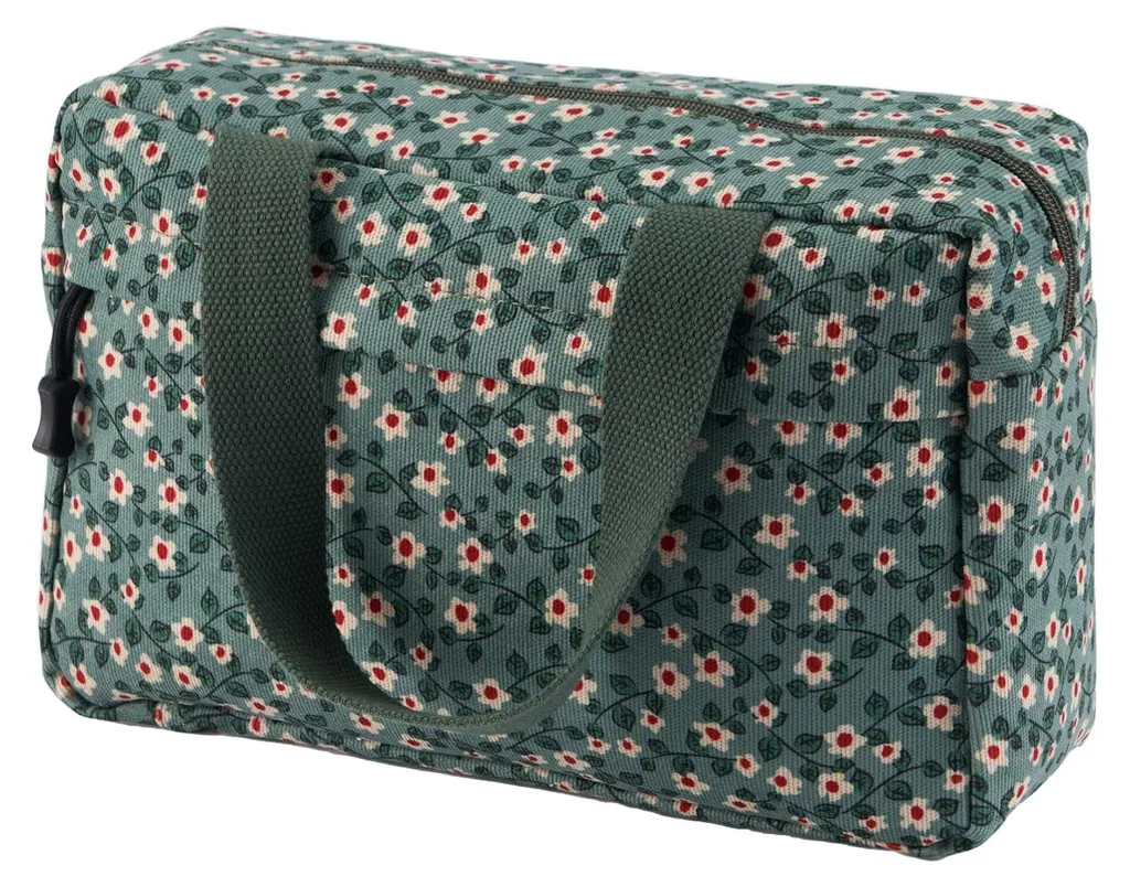 Pochette maquillage velours côtelé avec fermeture éclair robuste XL