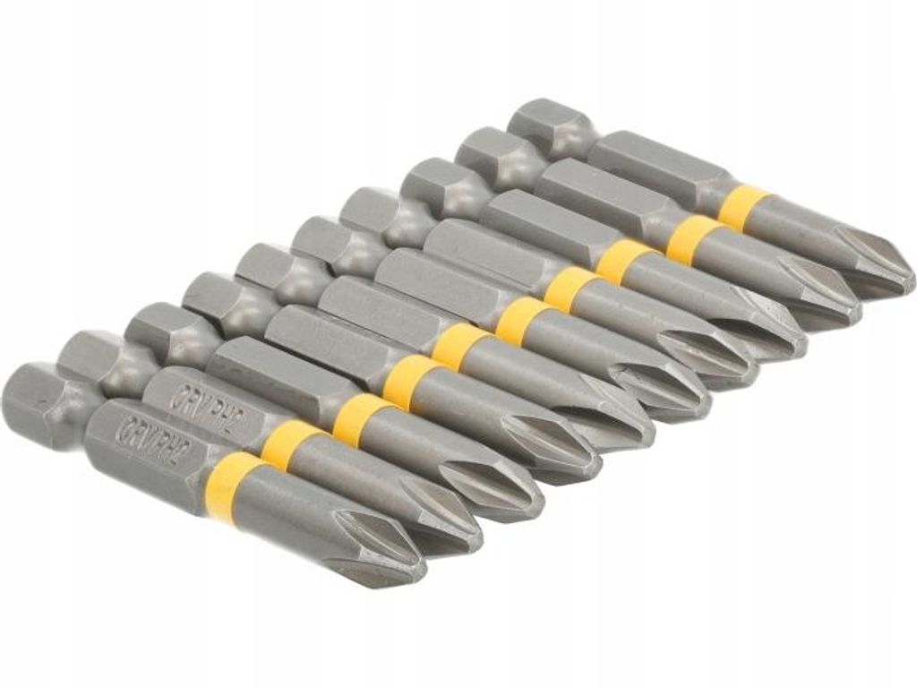Kreuzschlitzschraubendreher-Bits PH2 x 50 mm, 10er-Set