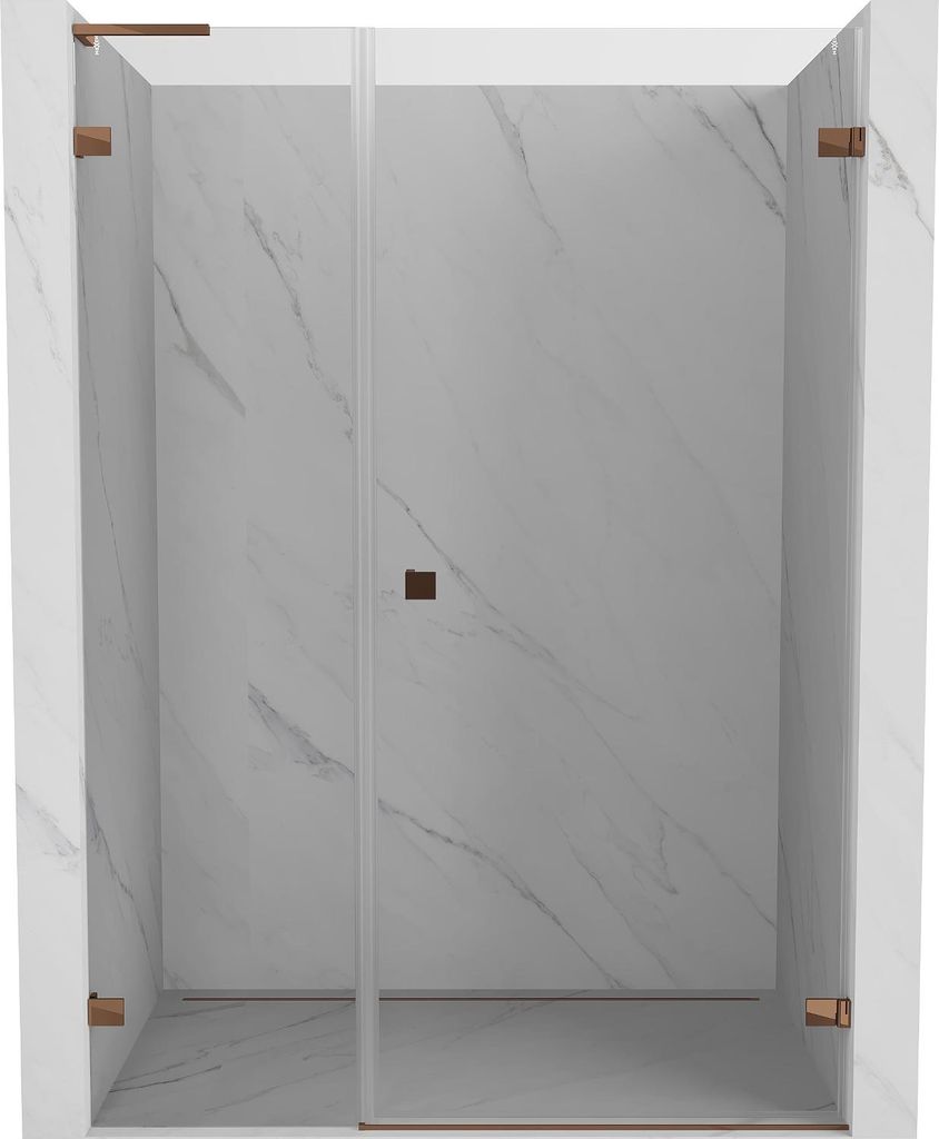 Mexen Lunar-B L Duschpendeltür rechts 140 cm, transparent, Roségold - 832SL-140-050-60-00-P