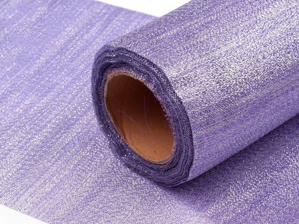 Glitzerband #11 blau 15 cm x 9 m geschnitten, Dekoband, Tischläufer, Tischdekoration