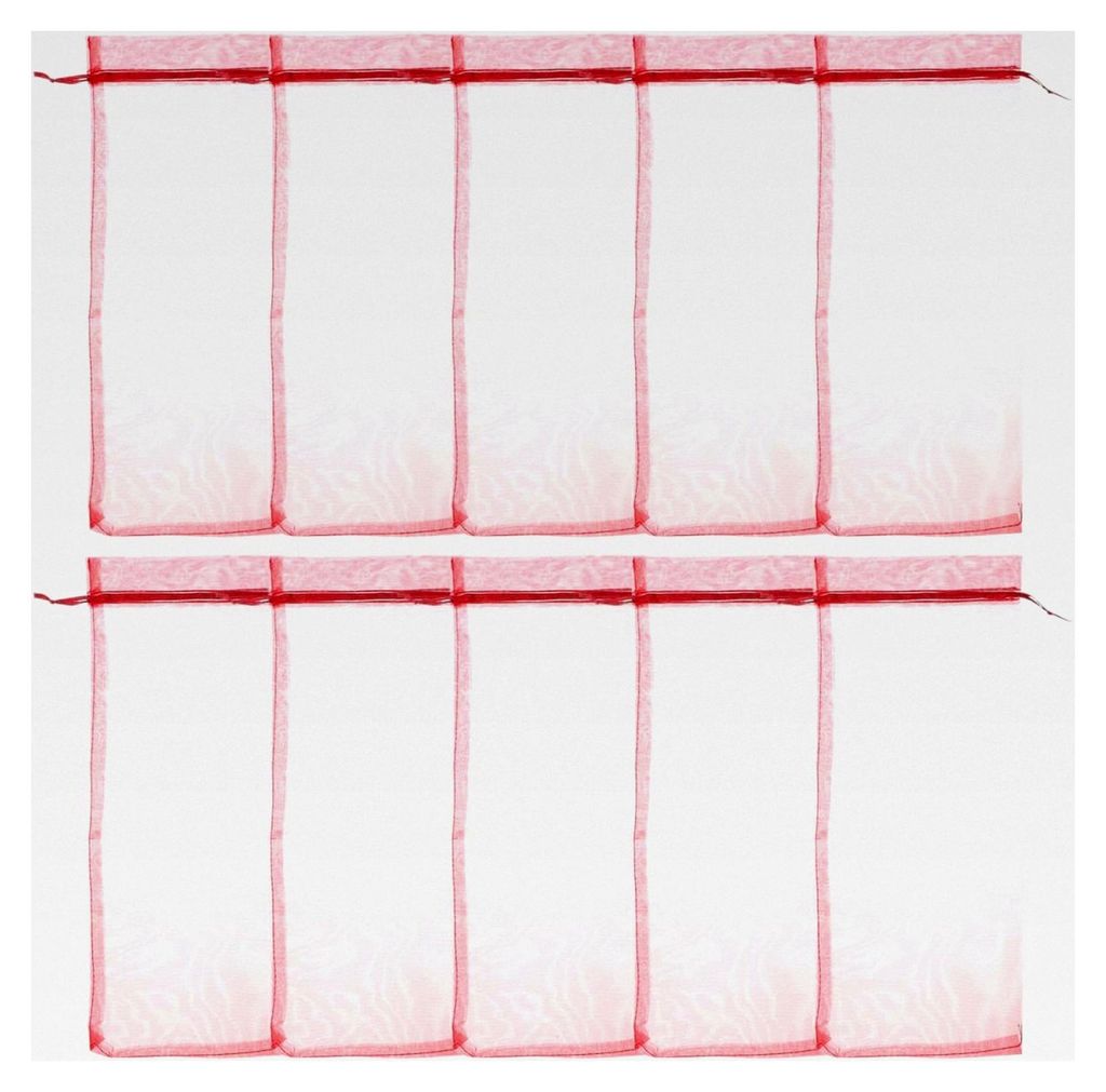 Organza Weinbeutel für Weinflaschen, Geschenkbeutel mit Satin Kordelzug, 10 Stück, Weinrot Transparent, 37 x 15 cm