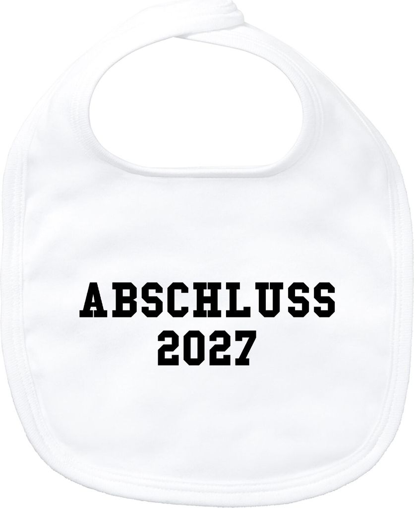 Huuraa Baby Lätzchen Abschluss 2027 Schulabschluss White Klettverschluss Baumwolle Latz Geschenkidee