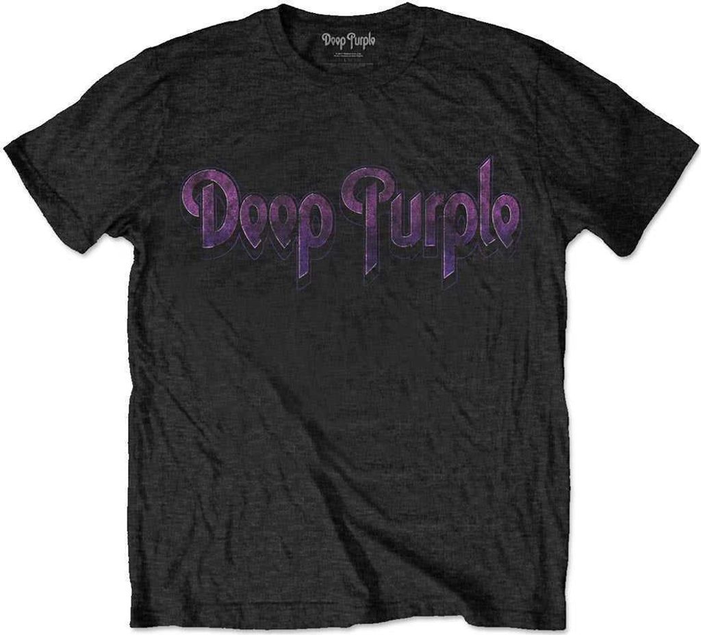 Deep Purple Vintage Logo Black XL T-Shirt Produktbild 