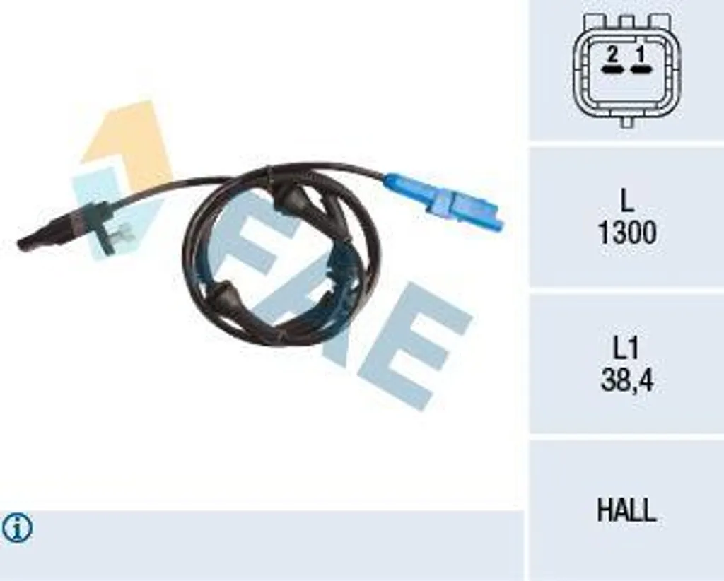 FAE 78089 Sensore velocità ruota OE 9642687580 compatibile con 508, 407, C6, C5