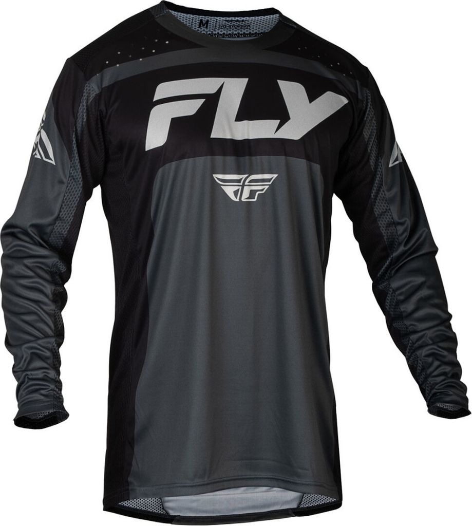 Fly Racing Lite 2024 Motocross Jersey, schwarz/anthrazit, M