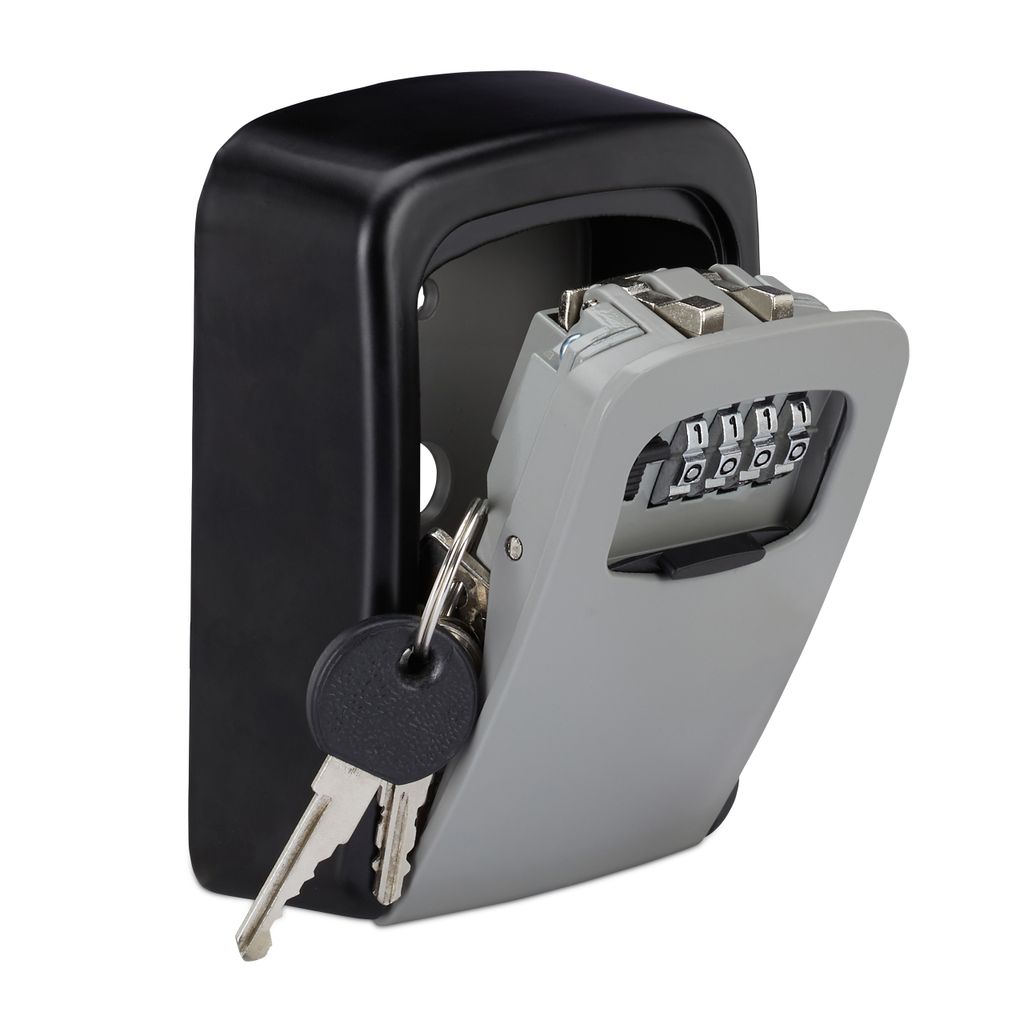 Schlüsseltresor Schlüsselsafe Schlüsselkasten Keysafe Wandmontage Schwarz 
