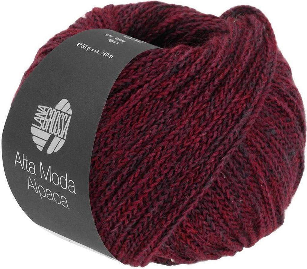 Lana Grossa ALTA MODA ALPACA 50 g edles Garn aus hauchfeinem Baby-Alpaca 140 m Farbe 094 - Burgund