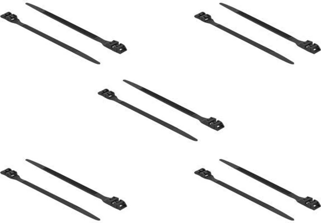 Serre-câbles à double tête Delock 1000mm x 9mm noir haute qualité