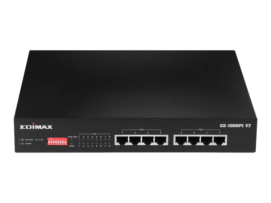 Switch PoE Edimax GS-1008PL V2 Gigabit 8 Porte | Domotica e WiFi