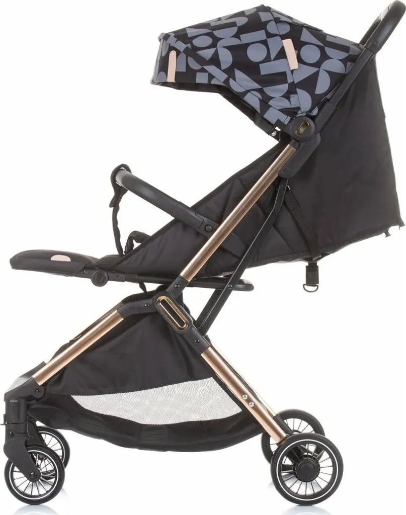 Poussette compacte CHIPOLINO Easy Go ébène avec dossier réglable et sûr