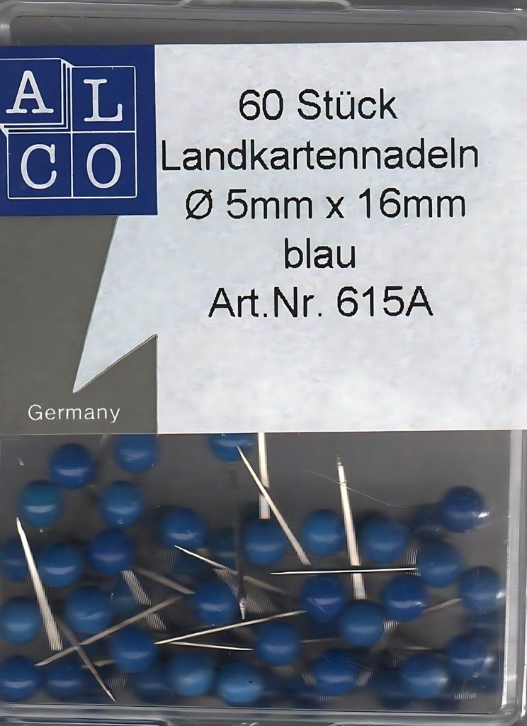Landkartennadeln Kopfdurchm. 5mm 16mm