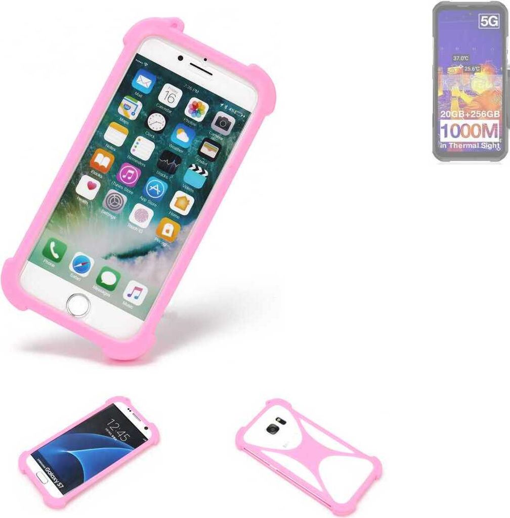 K-S-Trade Handy Hülle kompatibel mit Doogee V20 Pro Ultra Schutz Hülle Bumper Silikon Schutz Hülle Cover Case Silikoncase Silikonbumper TPU