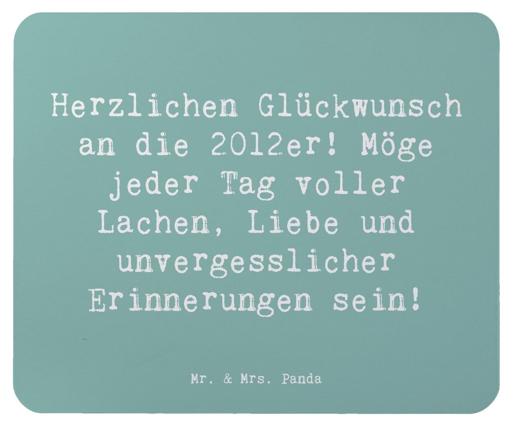 Mr. & Mrs. Panda Mousepad Spruch 2012 Geburtstag Glückwünsche - Meeresbrise - Geschenk, Retro, Alter, Mouse Pad, Geburtstagsgeschenk, Mauspad, la...