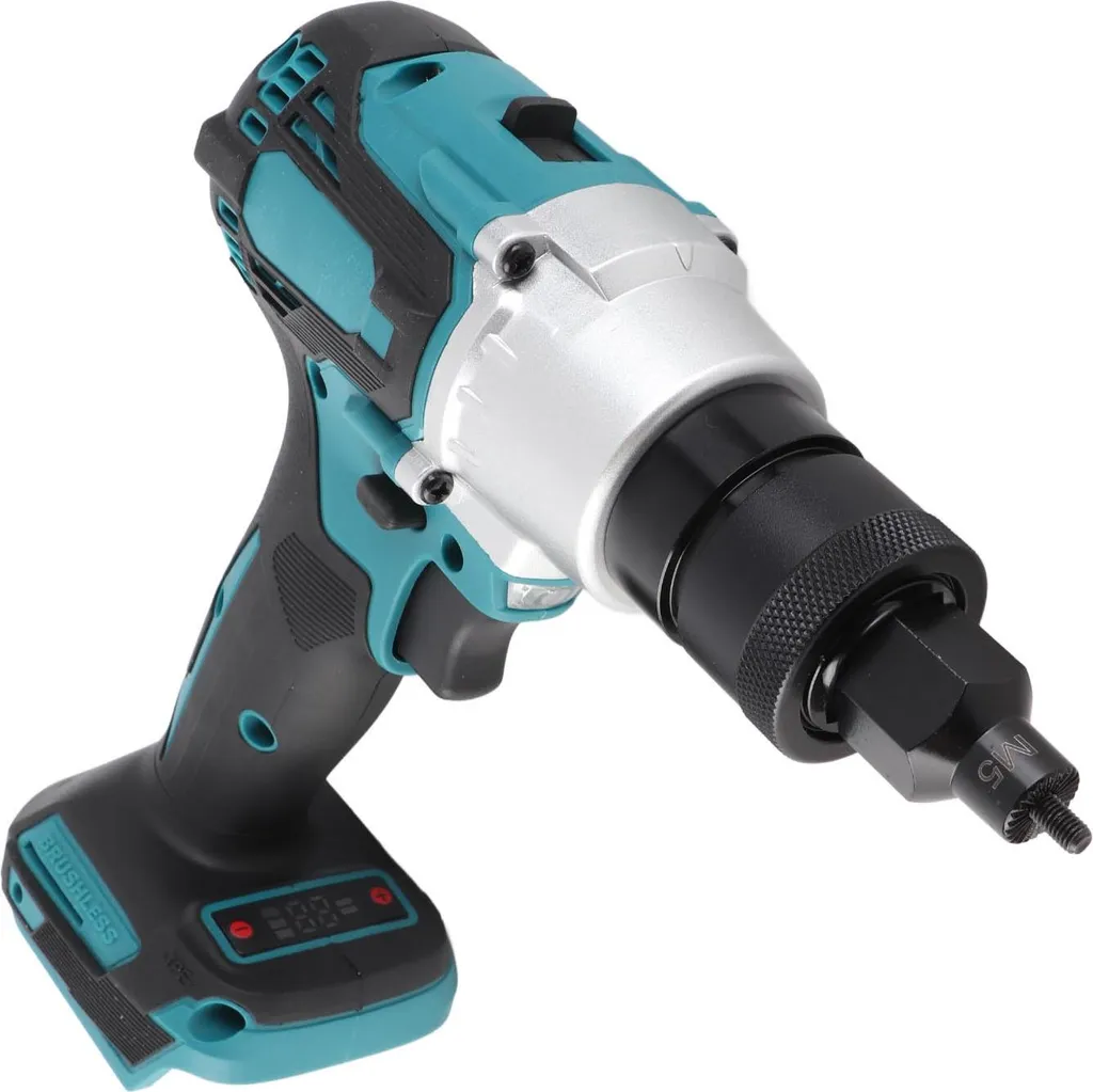 Riveteuse électrique Brushless LED, outil de fixation rapide sans fil