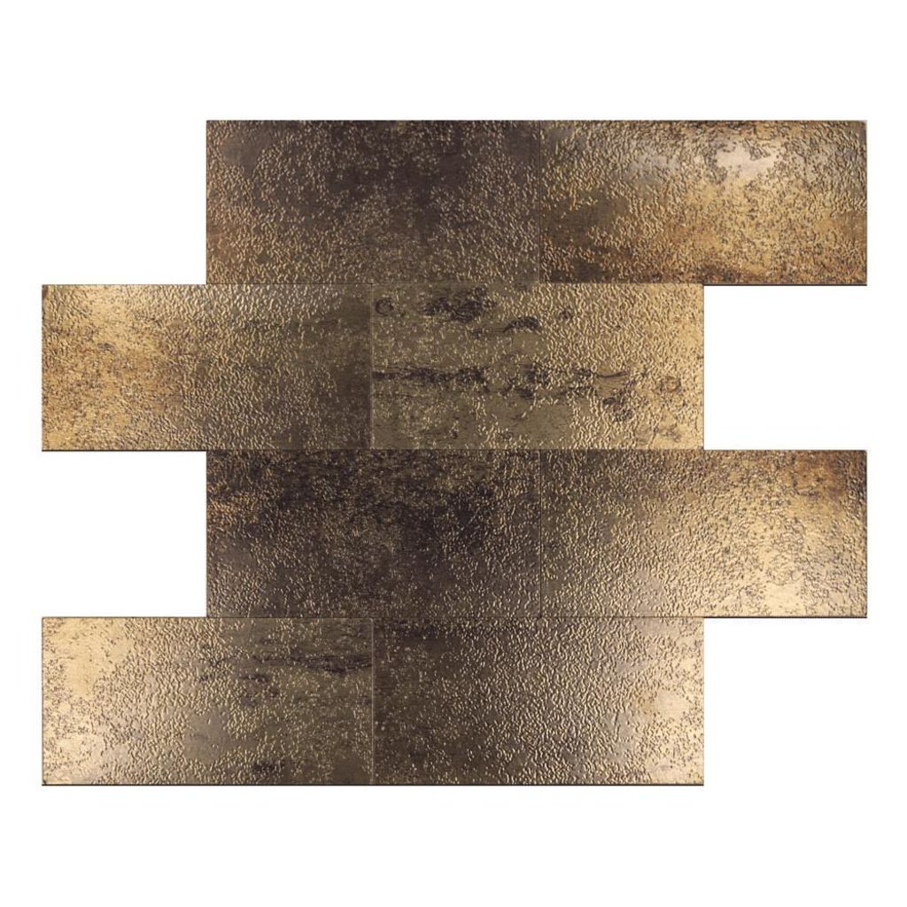 PVC Wandpaneele Selbstklebend 10 Stück Metal Gold FLLOW Produktbild 