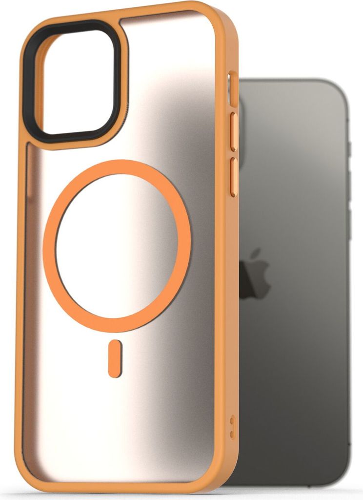 AlzaGuard Matte Case Kompatibel mit MagSafe pro iPhone 12 / 12 Pro žlutý