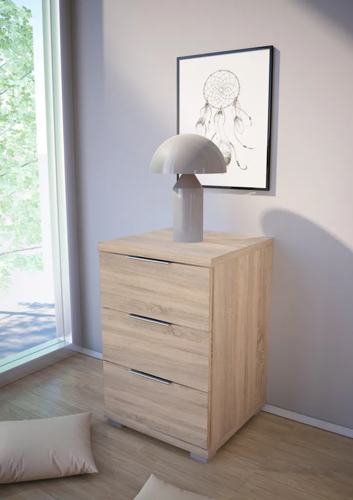 Table de nuit Nelli avec tiroir en bois naturel design scandinave chic - 9