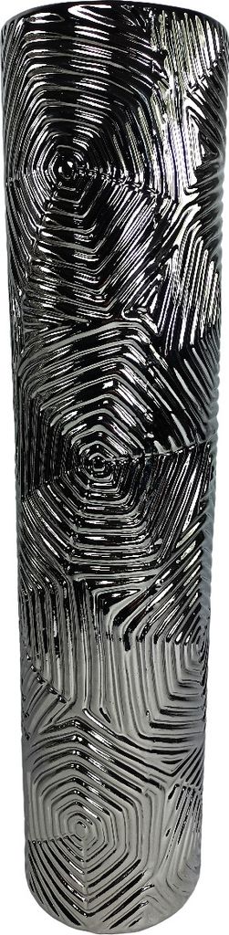 Dekovase Schöne Deko-Vase Keramik Silber Blumenvase edel Produktbild 