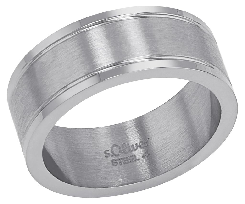 s.Oliver Ring, roestvrij staal, herenringen, zilver, wordt Productafbeelding 