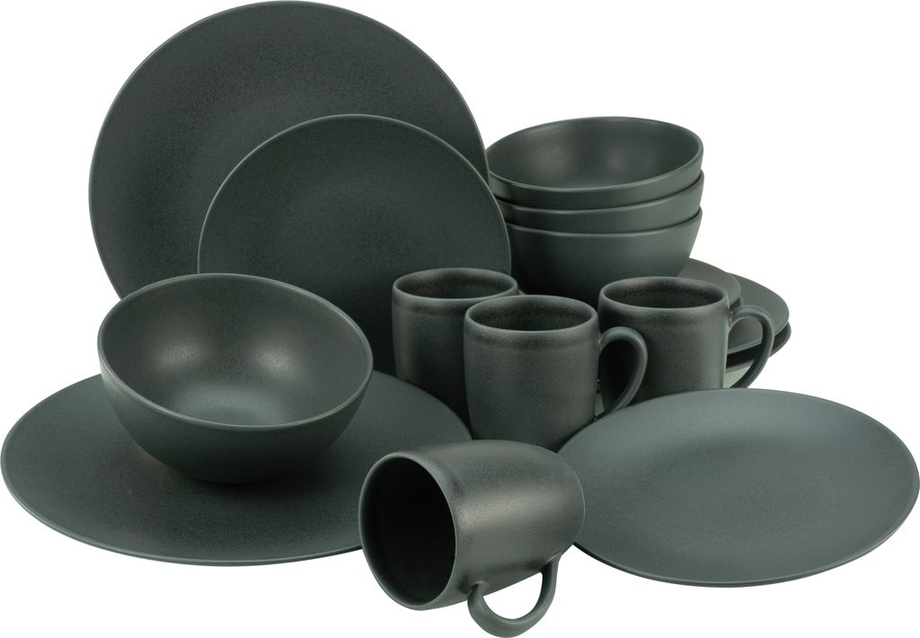 CreaTable, 23145, Soft Touch Schwarz, Kombiservice 16-tlg, Produktbild 