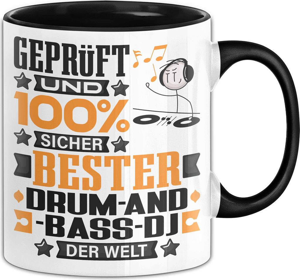 Drum-and-Bass-DJ Geschenk Lustiger Spruch für Drum-and-Bass-DJ Geschenkidee Bester Drum-and-Bass-DJ Der Welt (Schwarz)