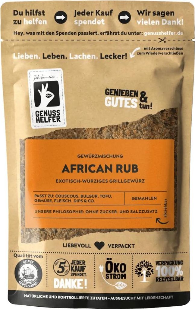 African Rub, afrikanische Gewürzmischung, leckeres Grillgewürz für BBQ, 50g
