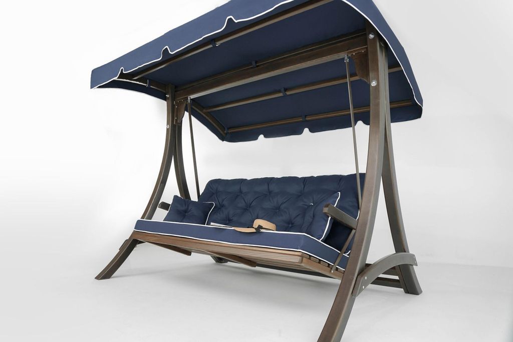 Dunkelblaue Gartenschaukel Outdoor Robuste Edle Schaukel Designer Möbel
