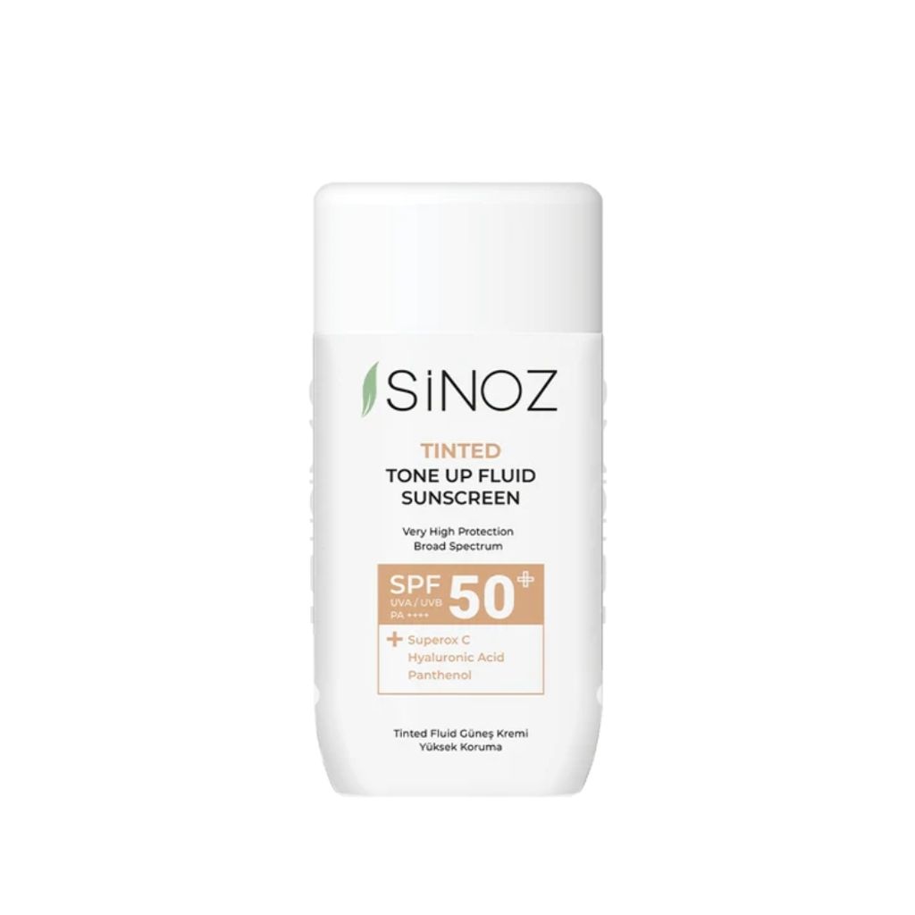 Sinoz Tinted Touch Tone Up Fluid Sonnencreme SPF 50+ PA++++, 50 ml – Getöntes Gesichts-Sonnenschutzfluid