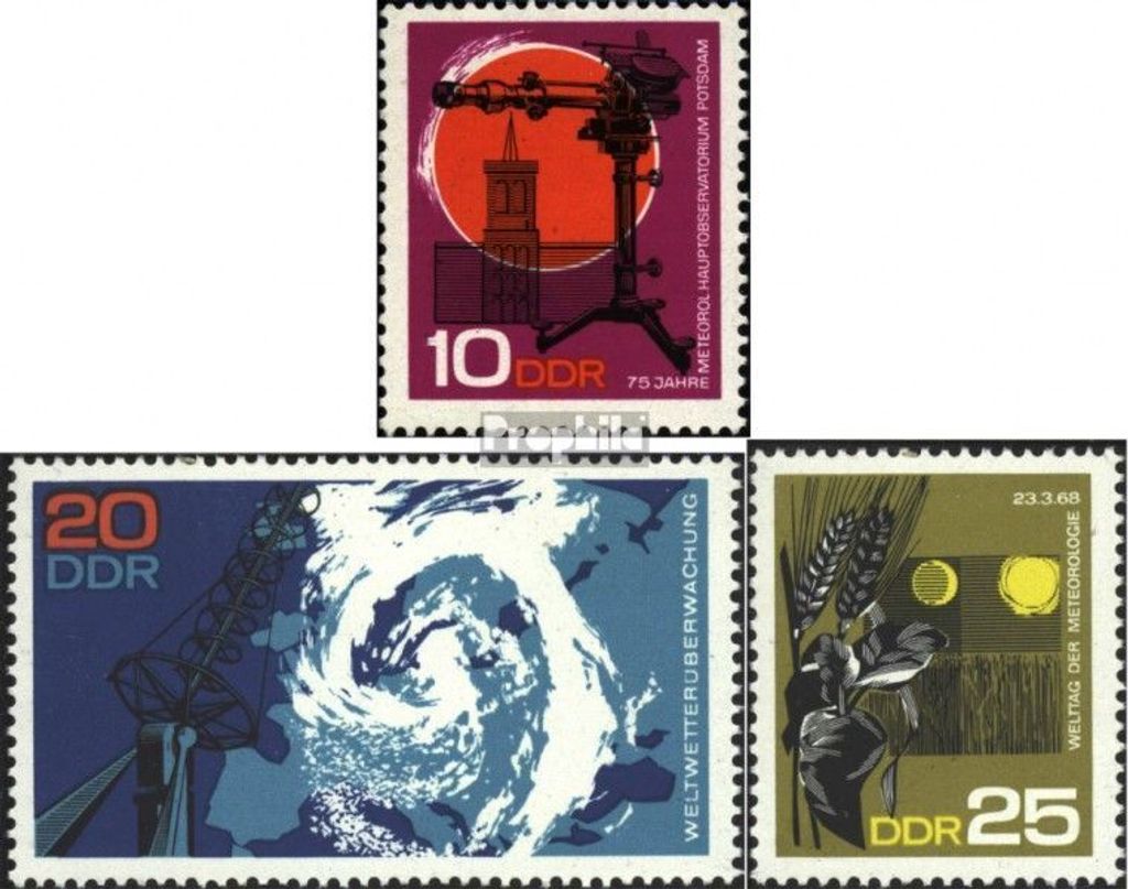 Briefmarken DDR 1968 Mi 1343-1345 (kompl.Ausgabe) gestempelt 75 Jahre Hauptobservatorium Potsdam