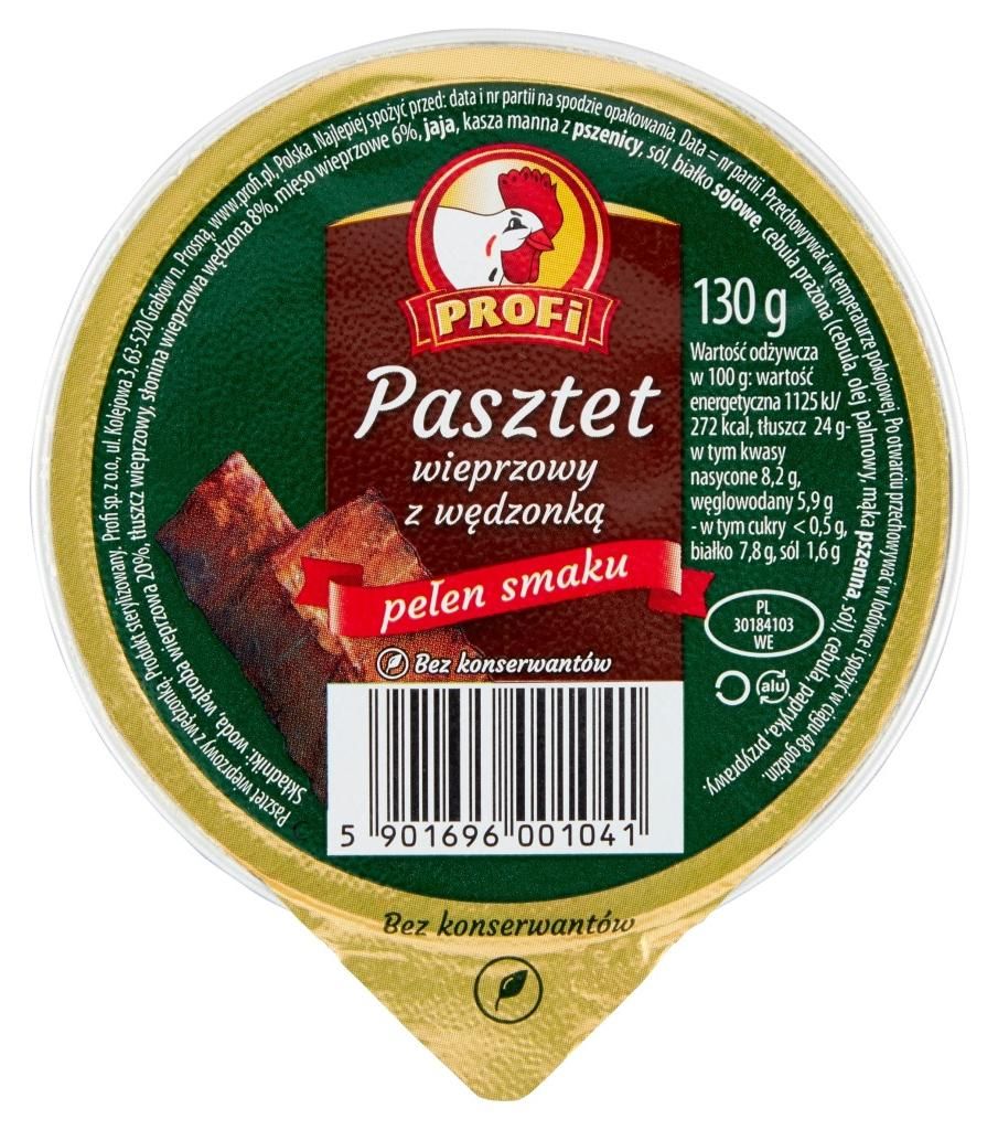 Pasztet wieprzowy z wędzonką 130g Alu Profi Zdjęcie produktu 