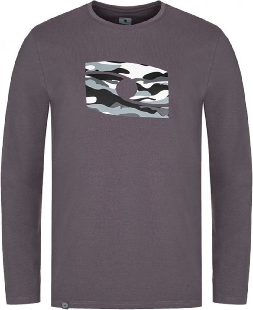 T-Shirt Albe CLM2070T47T Slim Schnitt Rundhals grau-lila aus Baumwolle Elasthan 190 g/m² Winter
