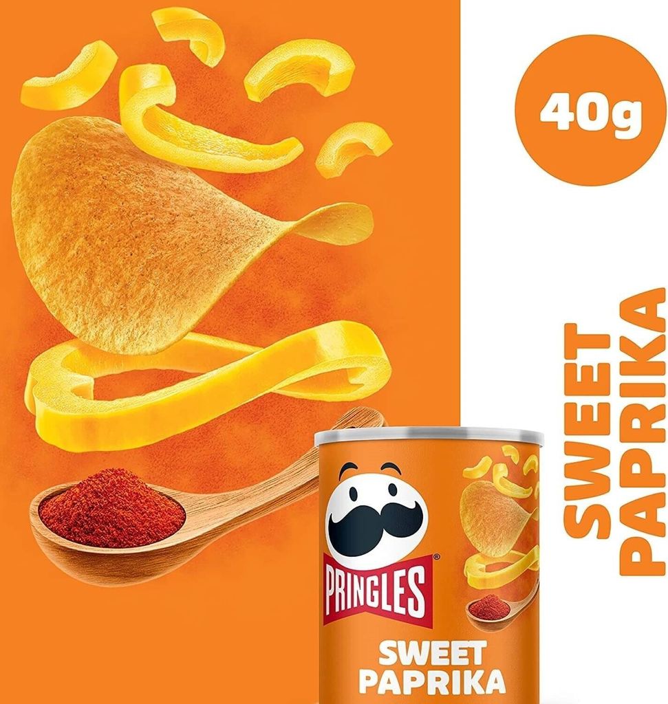 Pringles Sweet Paprika chrupki o słodko-pikantnym smaku 40g Zdjęcie produktu 5
