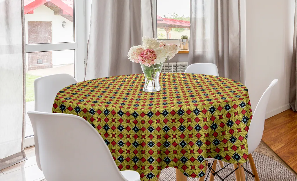 Tovaglia Rotonda Antimacchia ABAKUHAUS 150 cm | Colorata e Lavabile