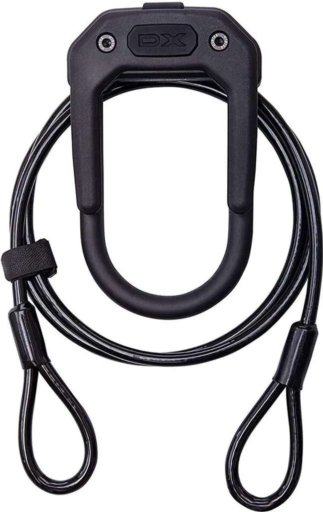 Antivol Hiplok DX Plus Portable avec Câble Acier Trempé 2m Noir
