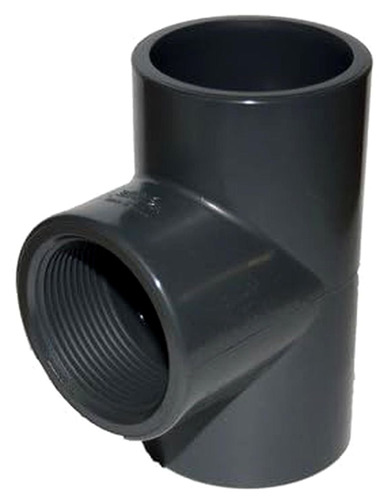 PVC T-Stück 90° reduziert d 32 x 1/2 x 32 mm