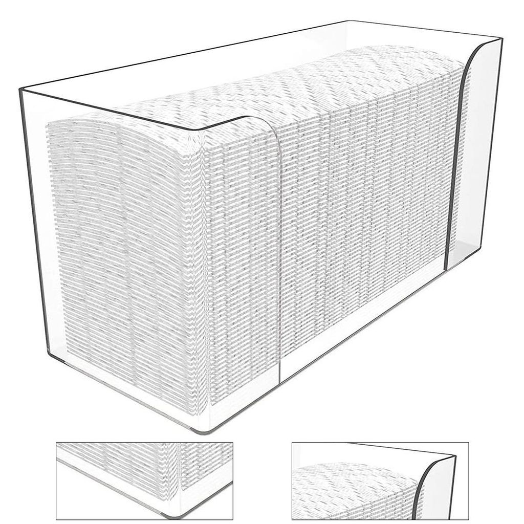 Papierhandtuchhalter Acryl , Taschentücher Box Spender, Handtuchspender für Papierhandtücher, Transparent Kosmetiktücherboxen,27.7*10.9*16.5cm